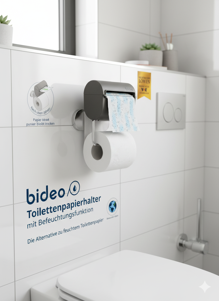 bideo Toilettenpapierhalter mit Befeuchtungsfunktion, Toilettenpapierbefeuchter